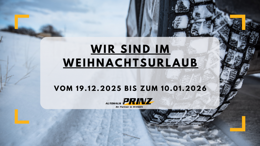 Weihnachtsurlaub Autohaus Prinz